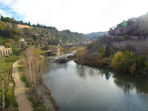 [Spain] View of Tagus River from The Alcantara Bridge (The Puente de Alcantara) in Toledo
