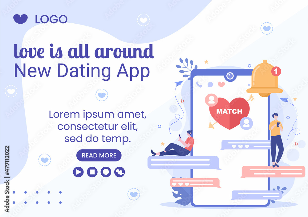 Dating App For a Love Match Brochure Template Flat Design Illustration Editable of Square Background Suitable to Social Media or Valentine Greetings Card Dating App For a Love Match Brochure Template Flat Design Illustration Editable of Square Background Suitable to Social Media or Valentine Greetings Card