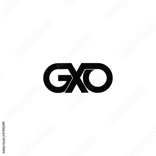 gxo letter initial monogram logo design