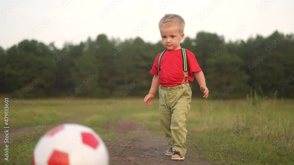 baby boy play ball in the park. happy family kid dream concept. kid baby play football soccer in fun nature park. baby kicking the ball running down the road in the park. happy family childhood baby boy play ball in the park. happy family kid dream concept. kid baby play football soccer in fun nature park. baby kicking the ball running down the road in the park. happy family childhood