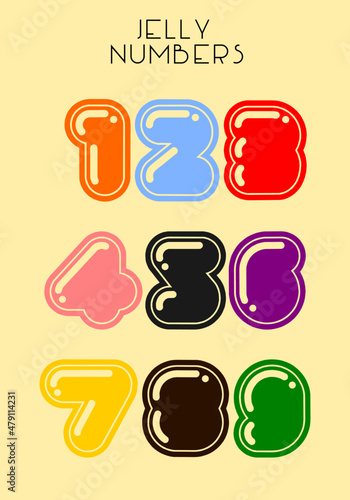 kids jelly numbers poster for learning