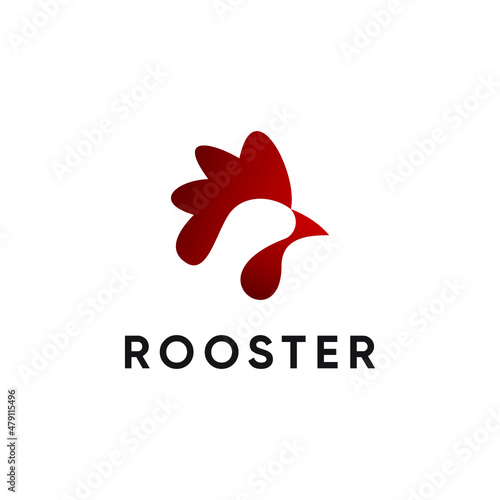Elegant Rooster Head Logo Vector Design