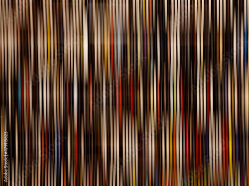 Abstract view of CD rack