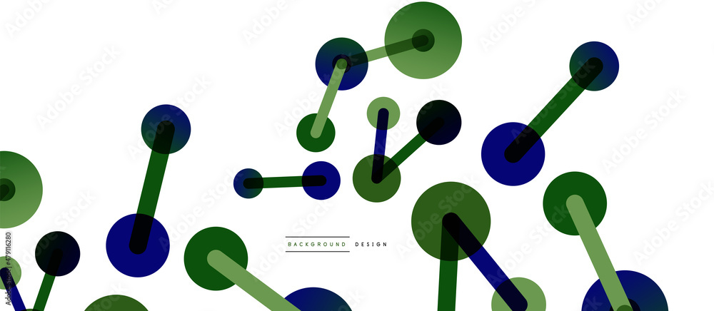 Abstract background. Round dots connected by lines. Trendy techno business template for wallpaper, banner, background or landing Abstract background. Round dots connected by lines. Trendy techno business template for wallpaper, banner, background or landing