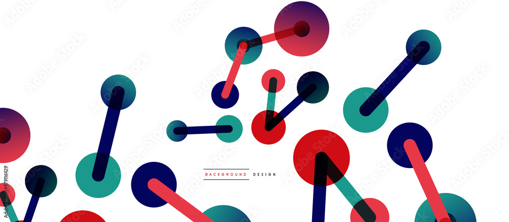 Line points connections geometric abstract background. Circles connected by lines. Trendy techno business template for wallpaper, banner, background or landing Line points connections geometric abstract background. Circles connected by lines. Trendy techno business template for wallpaper, banner, background or landing
