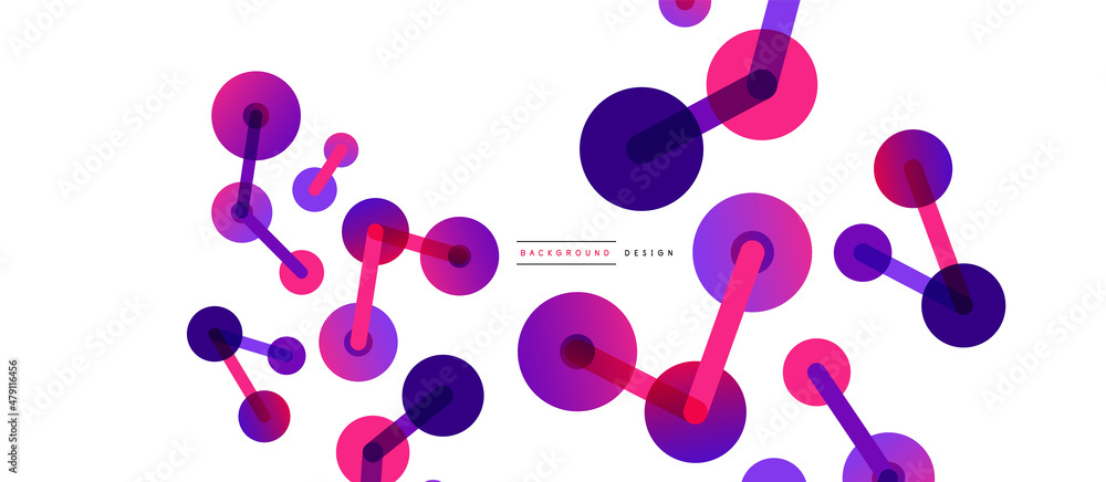 Line points connections geometric abstract background. Circles connected by lines. Trendy techno business template for wallpaper, banner, background or landing Line points connections geometric abstract background. Circles connected by lines. Trendy techno business template for wallpaper, banner, background or landing