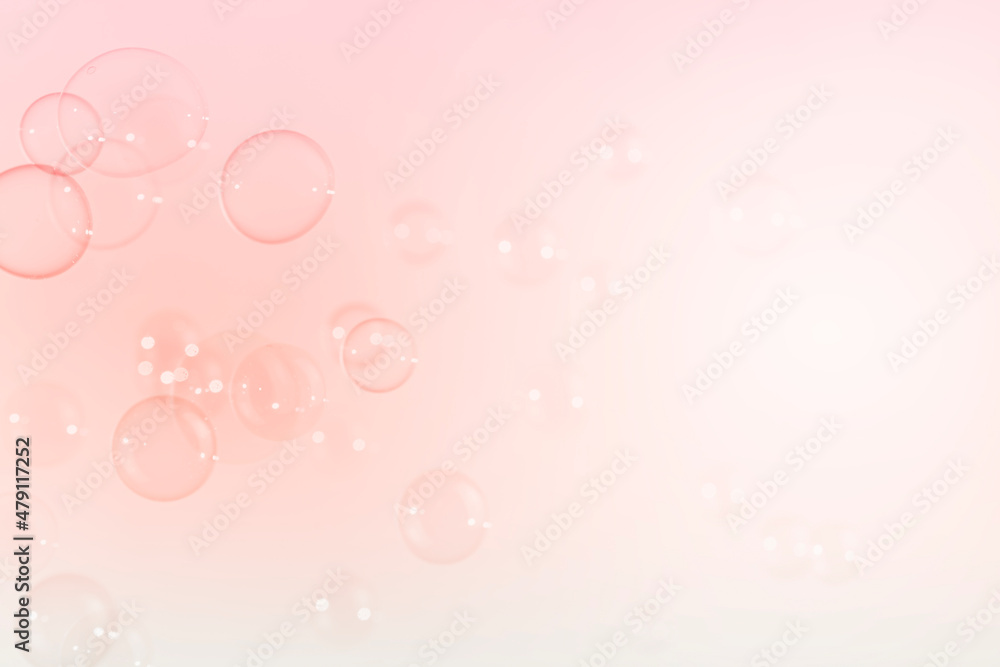 Beautiful Transparent Soap Bubbles on White Background	
