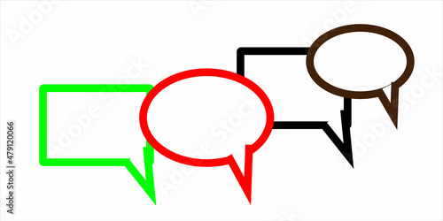 Message icon isolated on white background. Popular as a message icon