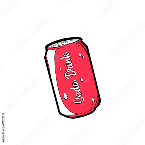 hand drawn soda drink doodle vector