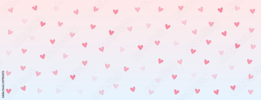 valentines day hearts pattern banner design