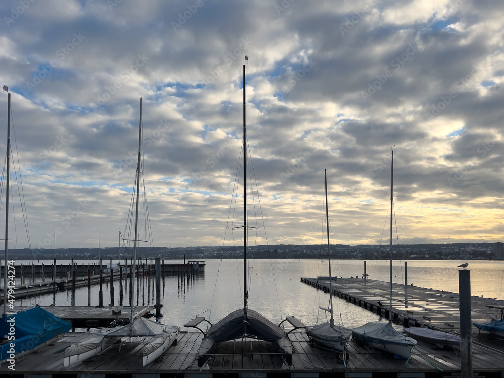 Obraz premium Bodensee bei Konstanz im Winter