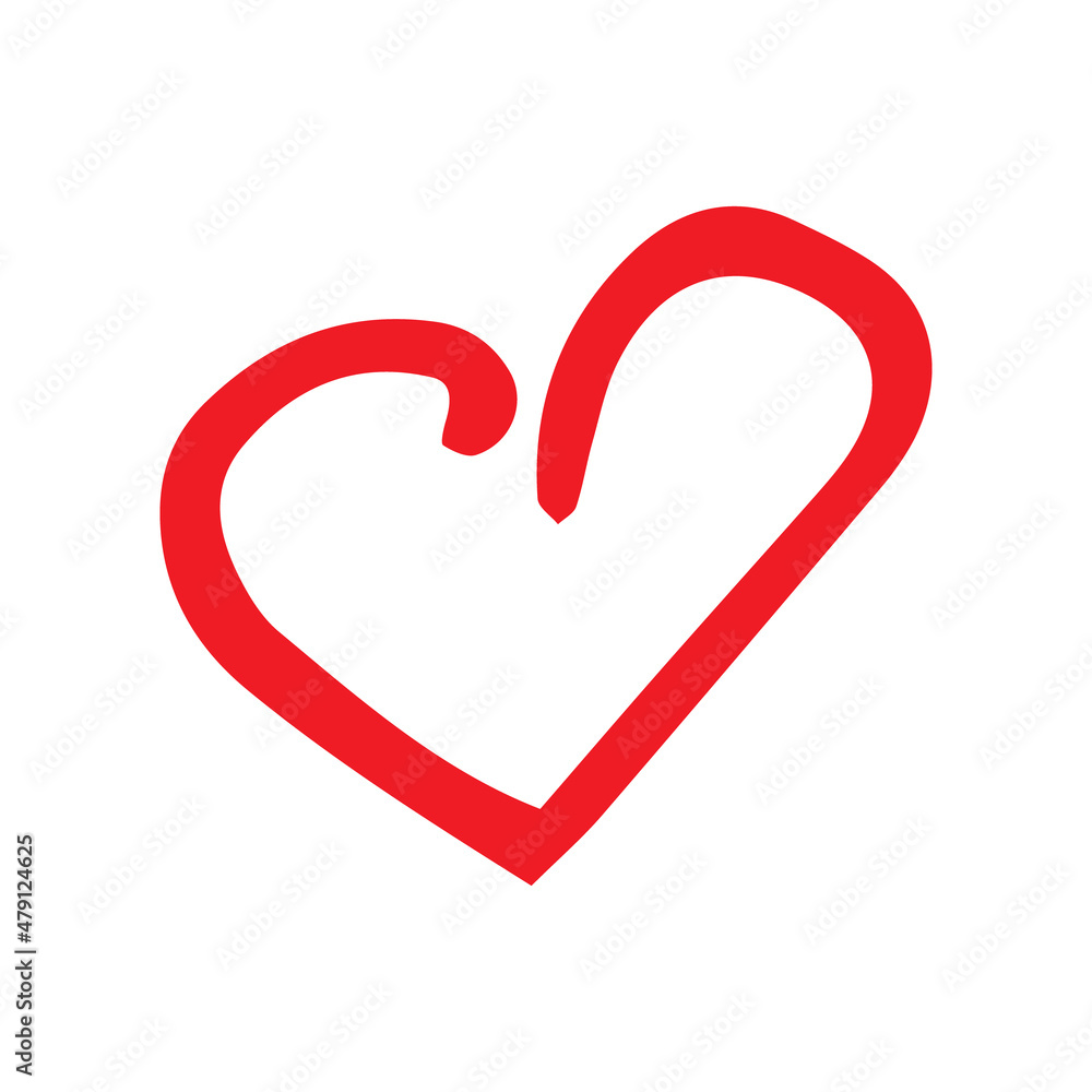 heart hand drawn doodle. vector, minimalism, icon, sticker, decor. love, valentine day, red. heart hand drawn doodle. vector, minimalism, icon, sticker, decor. love, valentine day, red.