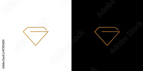 Modern and luxury letter G initial diamond logo design