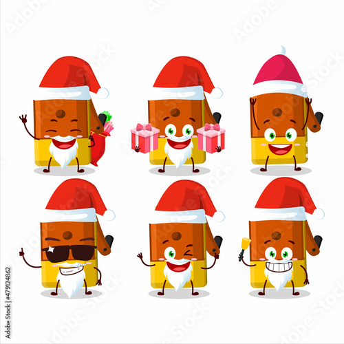 Santa Claus emoticons with orange pencil sharpener table cartoon character