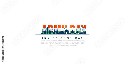 INDIAN ARMY DAY vector illustration. vector