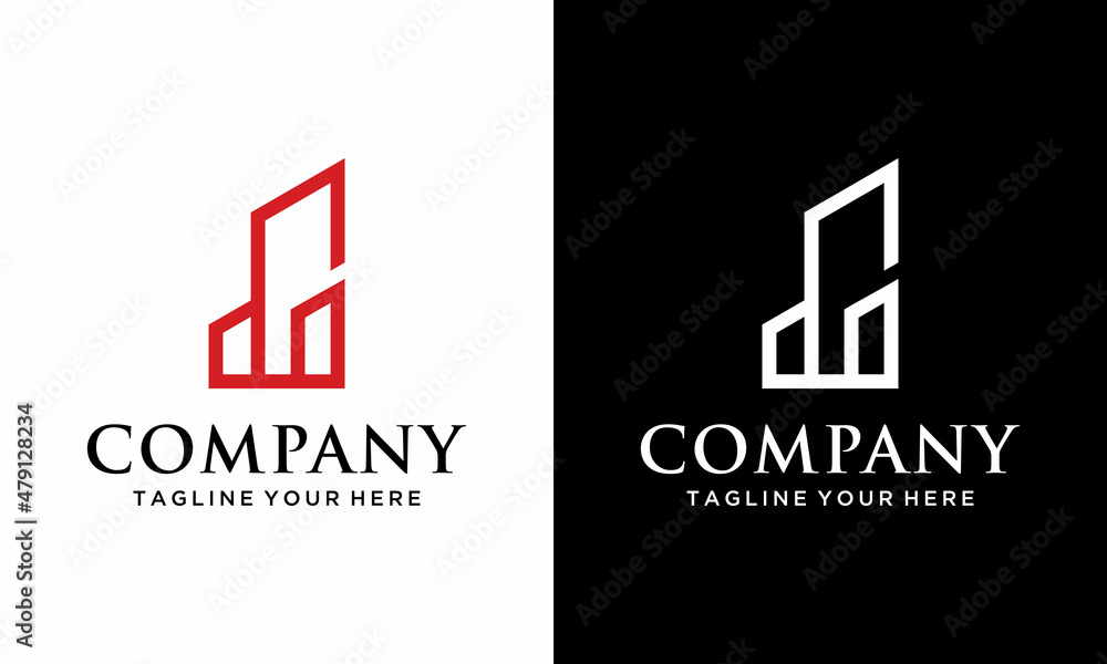 Letter G initial building logo design vector symbol graphic idea ...