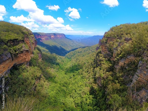 landscape Mountain with blue sky and clouds