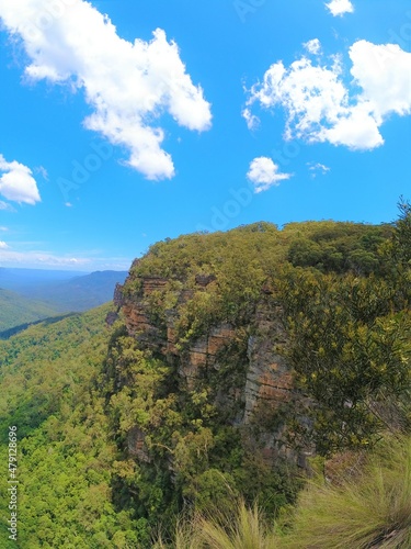 landscape Mountain with blue sky and clouds