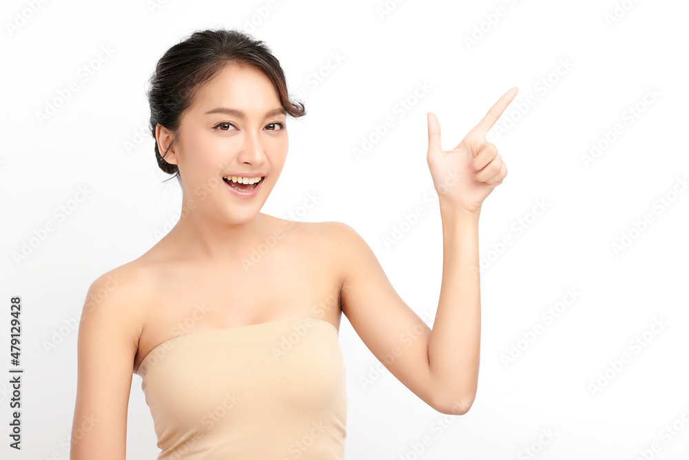 Beautiful young asian woman with clean fresh skin on white background, Face care, Facial treatment, Cosmetology, beauty and spa, Asian women portrait. Beautiful young asian woman with clean fresh skin on white background, Face care, Facial treatment, Cosmetology, beauty and spa, Asian women portrait.