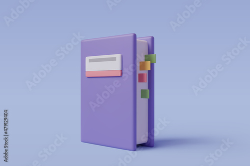 3d Book icon for web design isolated, Education and online class concept. Eps 10 Vector.