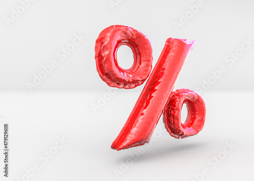 Seasonal sales background with percent discount pattern. 3D