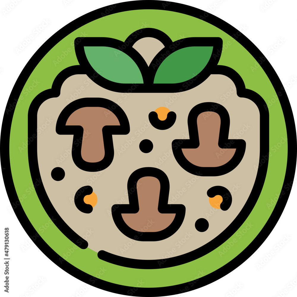 Fototapeta premium risotto filled outline icon