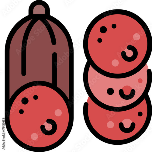 salami filled outline icon
