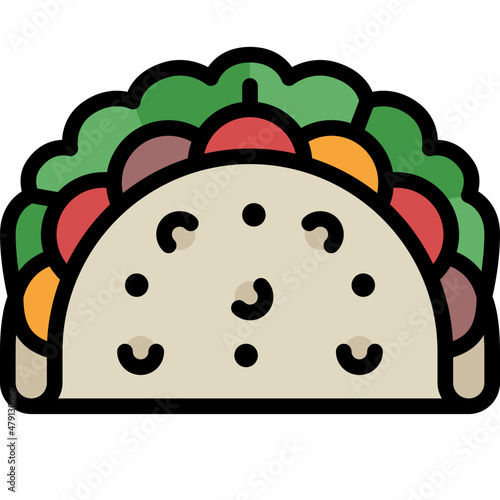taco filled outline icon
