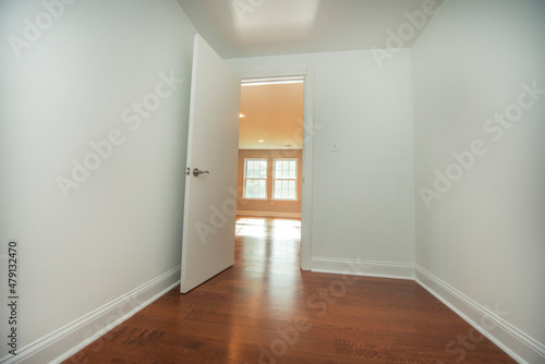 empty room with door