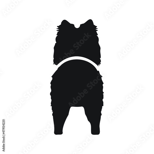 american eskimo dog species silhouette
