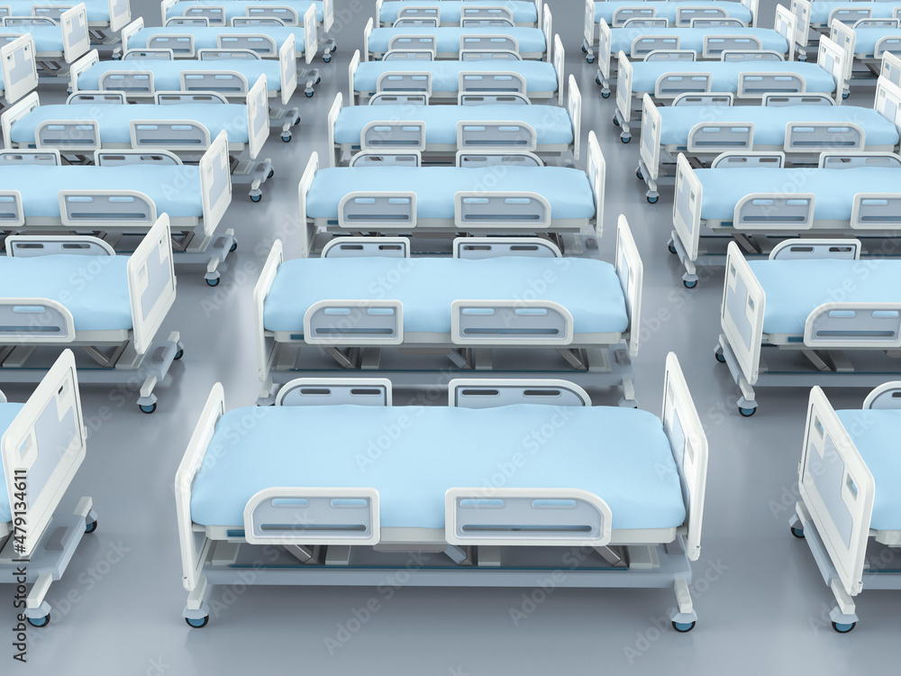 Fototapeta premium amount of electric hospital beds