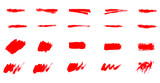 Rote Farbstreifen gemalt mit Pinsel oder Stift als Hintergrund