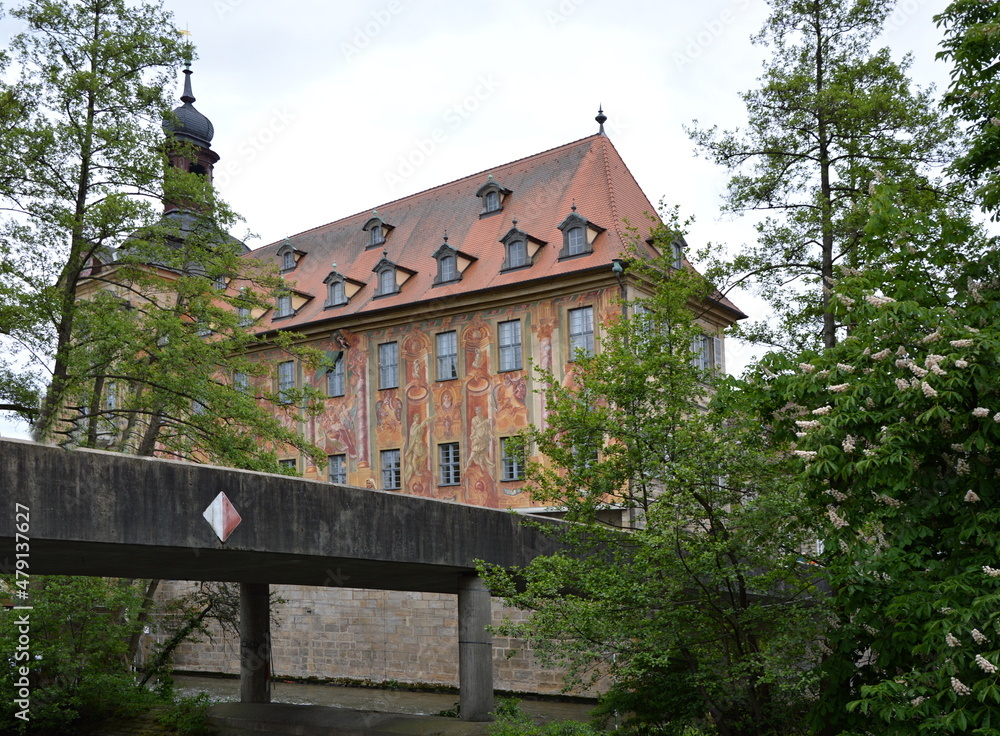 Obraz premium Historisches Bauwerk in der Altstadt von Bamberg, Franken, Bayern