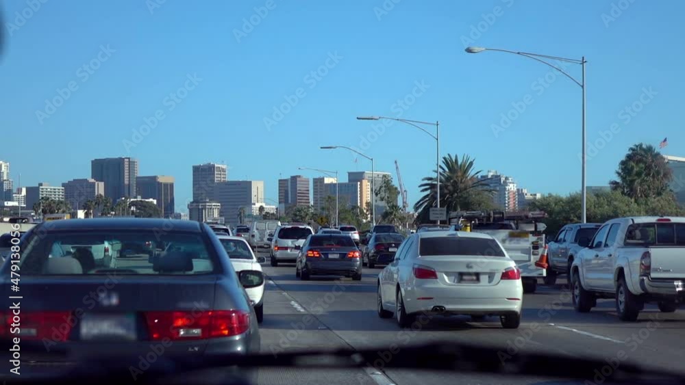 Stuck in traffic jam on the streets of California in slow motion 120fps Stuck in traffic jam on the streets of California in slow motion 120fps