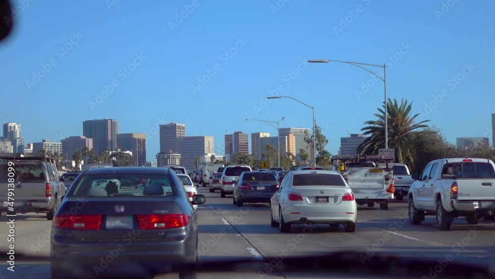 Stuck in traffic jam on the streets of California in slow motion 120fps Stuck in traffic jam on the streets of California in slow motion 120fps