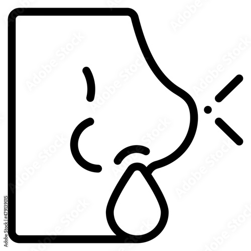 runny nose outline icon