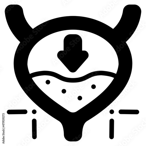 cystitis glyph icon