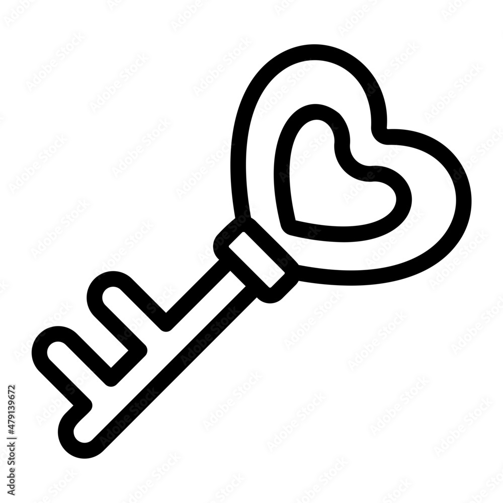 love key line icon love key line icon