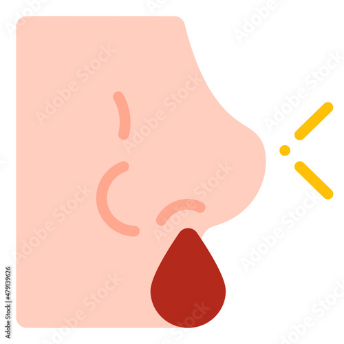 runny nose flat icon