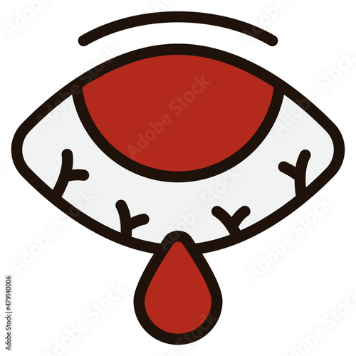 conjunctivitis filled outline icon
