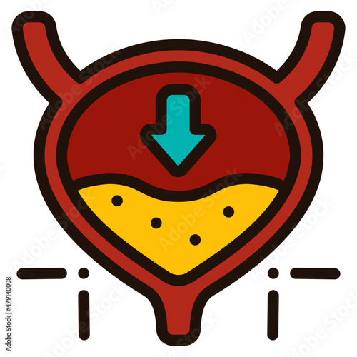 cystitis filled outline icon