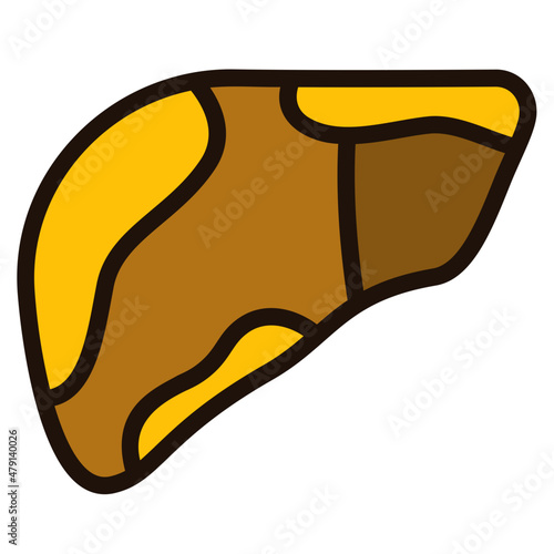 fatty filled outline icon