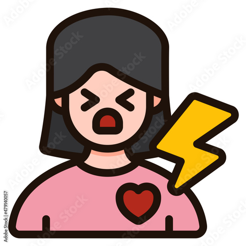 heart disease filled outline icon