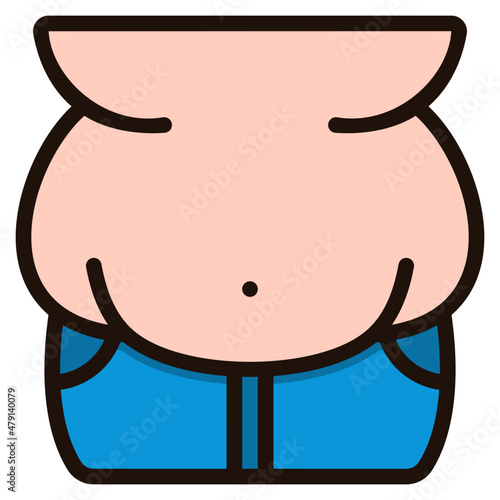 obesity filled outline icon