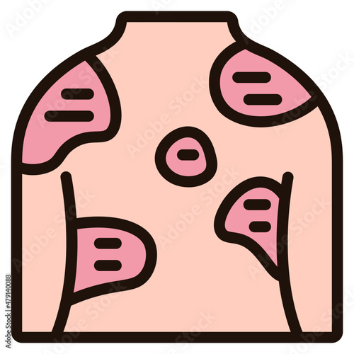 psoriasis filled outline icon