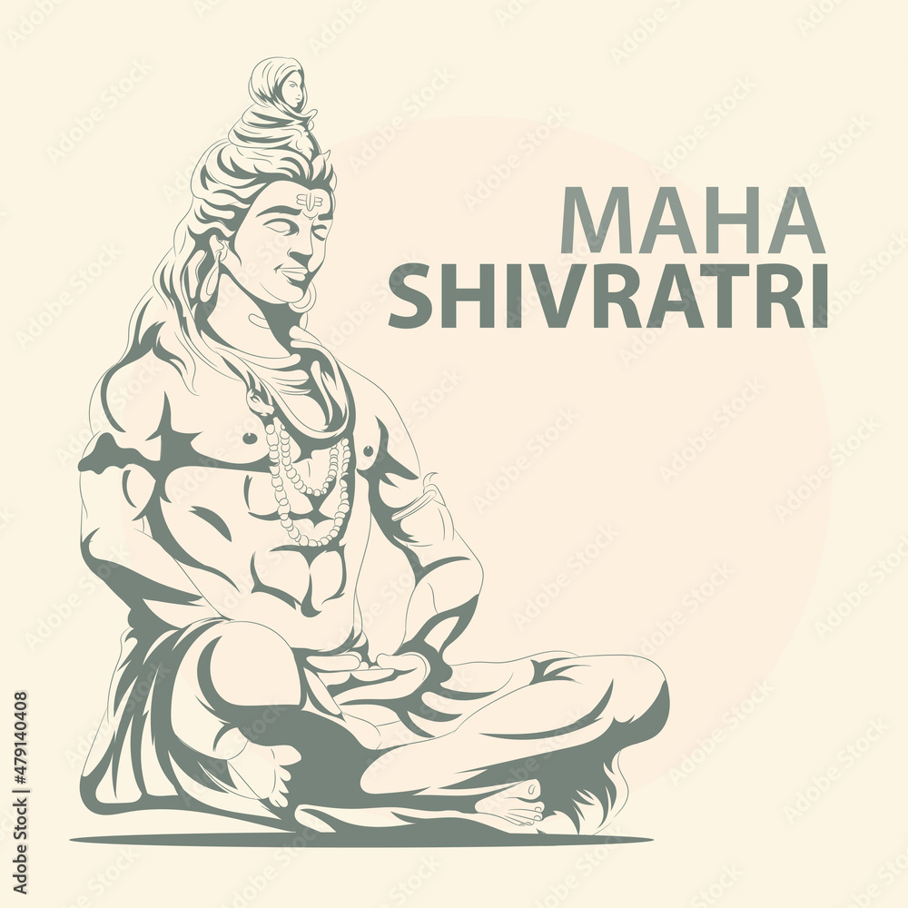 Illustration Of Happy Maha Shivratri Greeting Card Design. Vector Illustration Illustration Of Happy Maha Shivratri Greeting Card Design. Vector Illustration