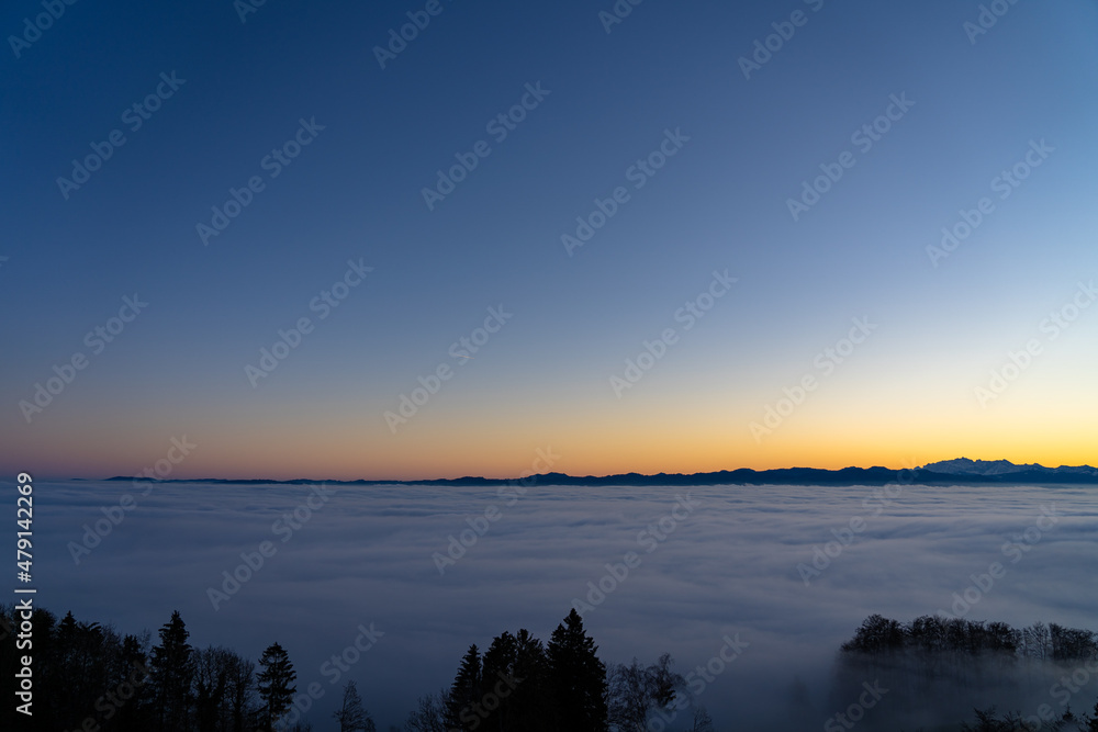 Sonnenaufgang über dem Nebelmeer