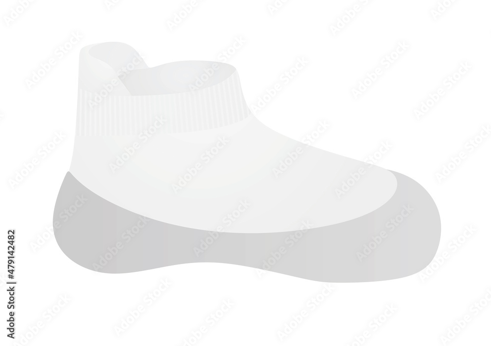 White baby shoe. vector illustration