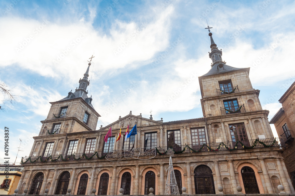 Town Hall of the medieval city of Toledo in Castilla La Mancha, Spain