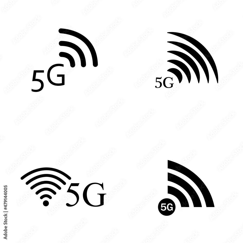 5G Icon vector flat design 5G Icon vector flat design